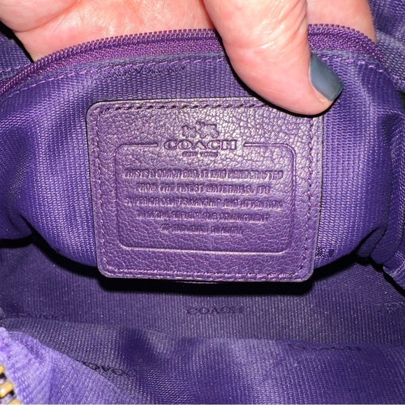 Coach Rhyder 24 Purple Leather Crossbody - Picture 9 of 9